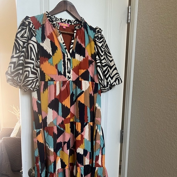 THML Marvelous Mixed Media Midi Dress - Picture 5 of 15